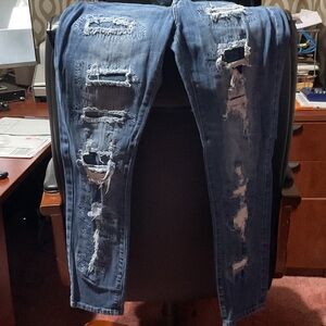Distressed Blue Jeans for Men